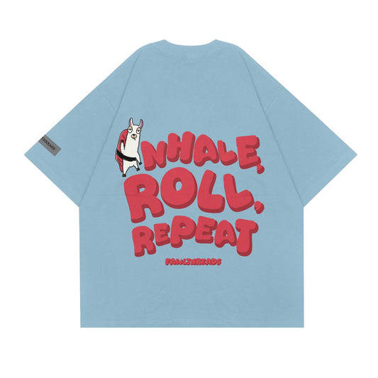 LLAMA ROLL T - SHIRT // SKY BLUE