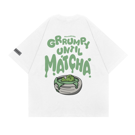 FAWLTHREADS - MATCHA T-REX T-SHIRT // WHITE