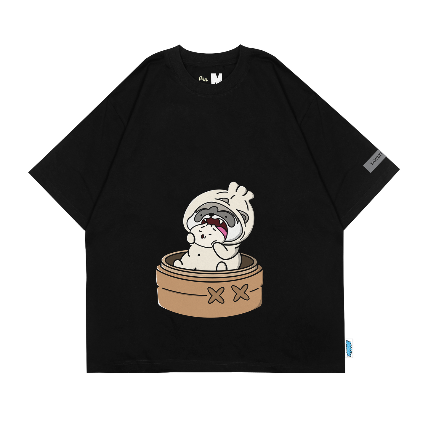 FAWLTHREADS - RACOON BAO T-SHIRT // BLACK