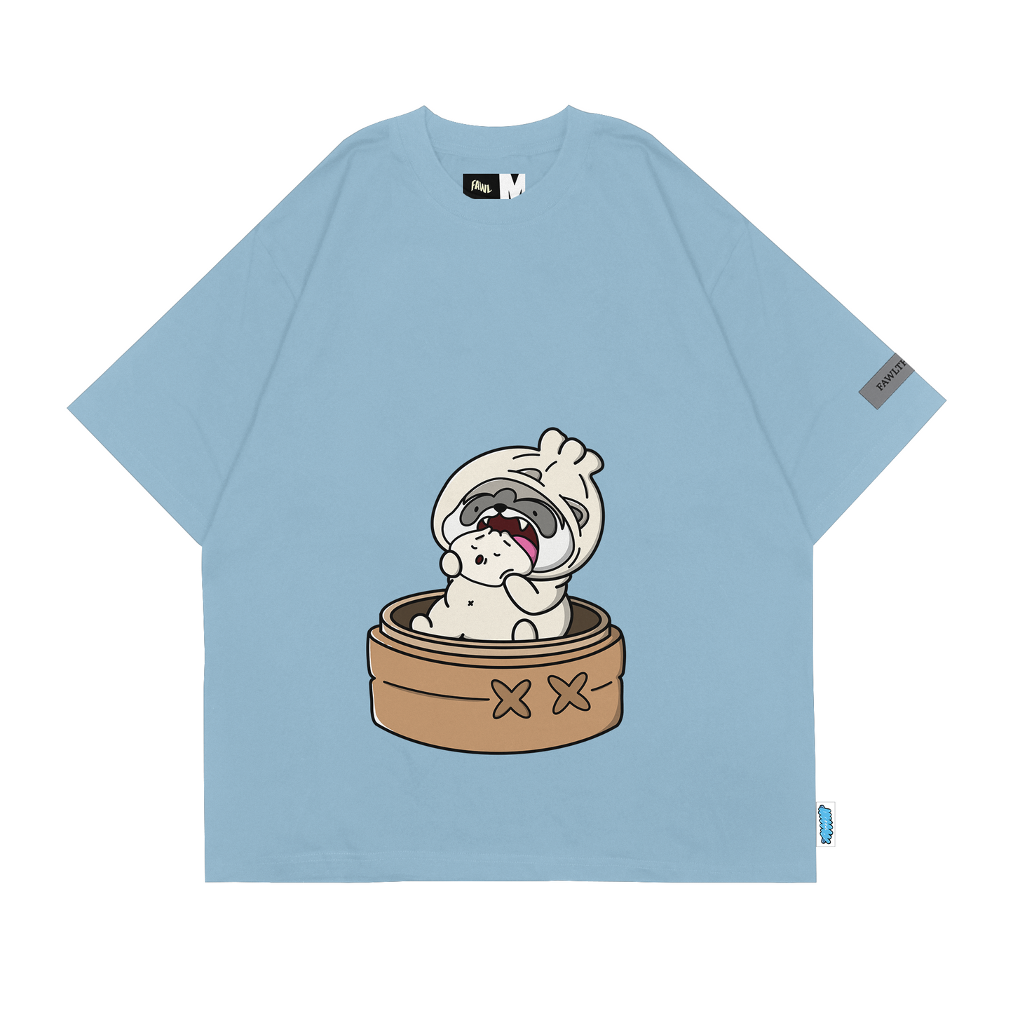 FAWLTHREADS - RACOON BAO T-SHIRT // SKY BLUE