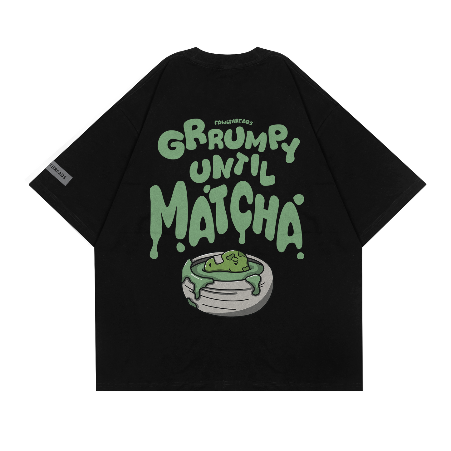 FAWLTHREADS - MATCHA T-REX T-SHIRT // BLACK